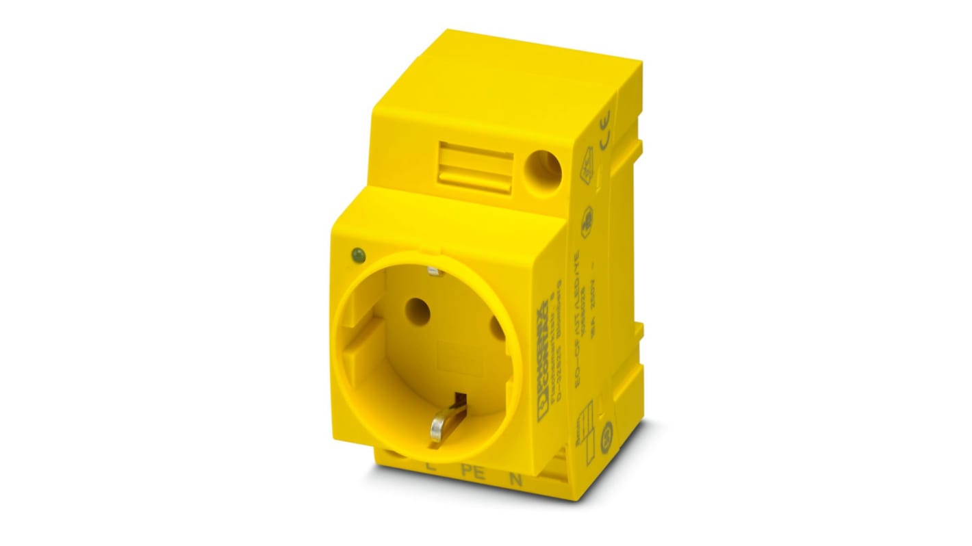 Phoenix Contact Yellow 1 Gang Plug Socket, 16A, Indoor Use