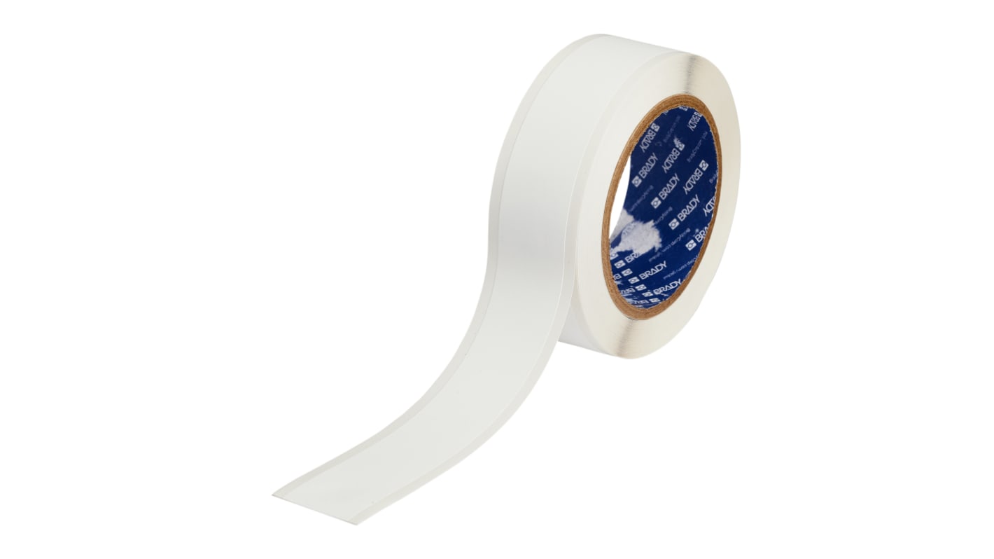 Brady B-2475 Inkjet Receptive Polyester White Label Roll, 28.58mm Width, 1 Qty