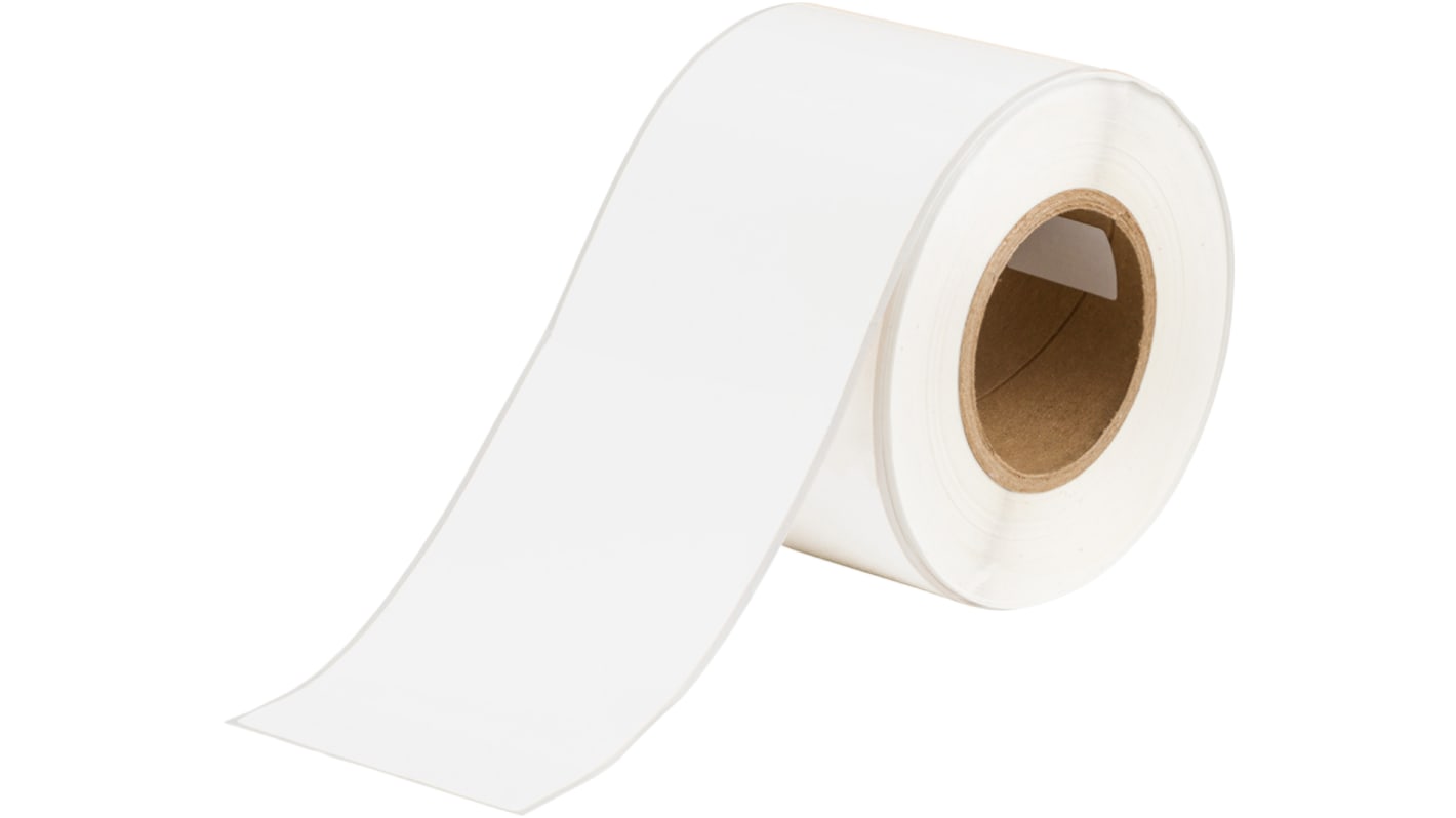 Brady JPC 4000 2595 SC Inkjey Vinyl Roll Labels, 2" Core, White, 4" X
