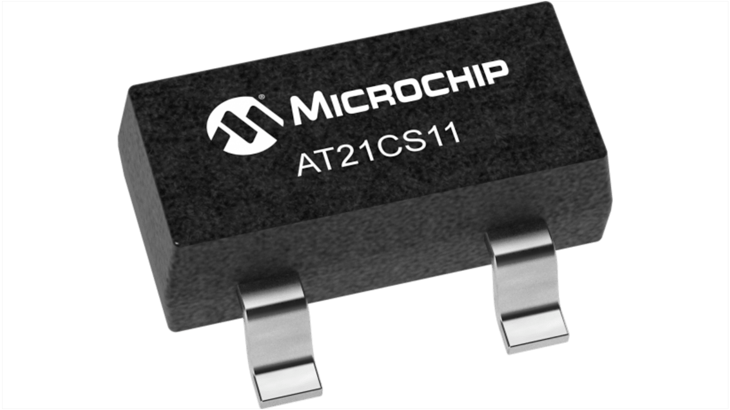 Microchip 1kbit Serieller EEPROM-Speicher, I2C, Seriell-1-Draht Interface, SOT-23-3 SMD 128 x 8 bit, 128 x 3-Pin 8bit