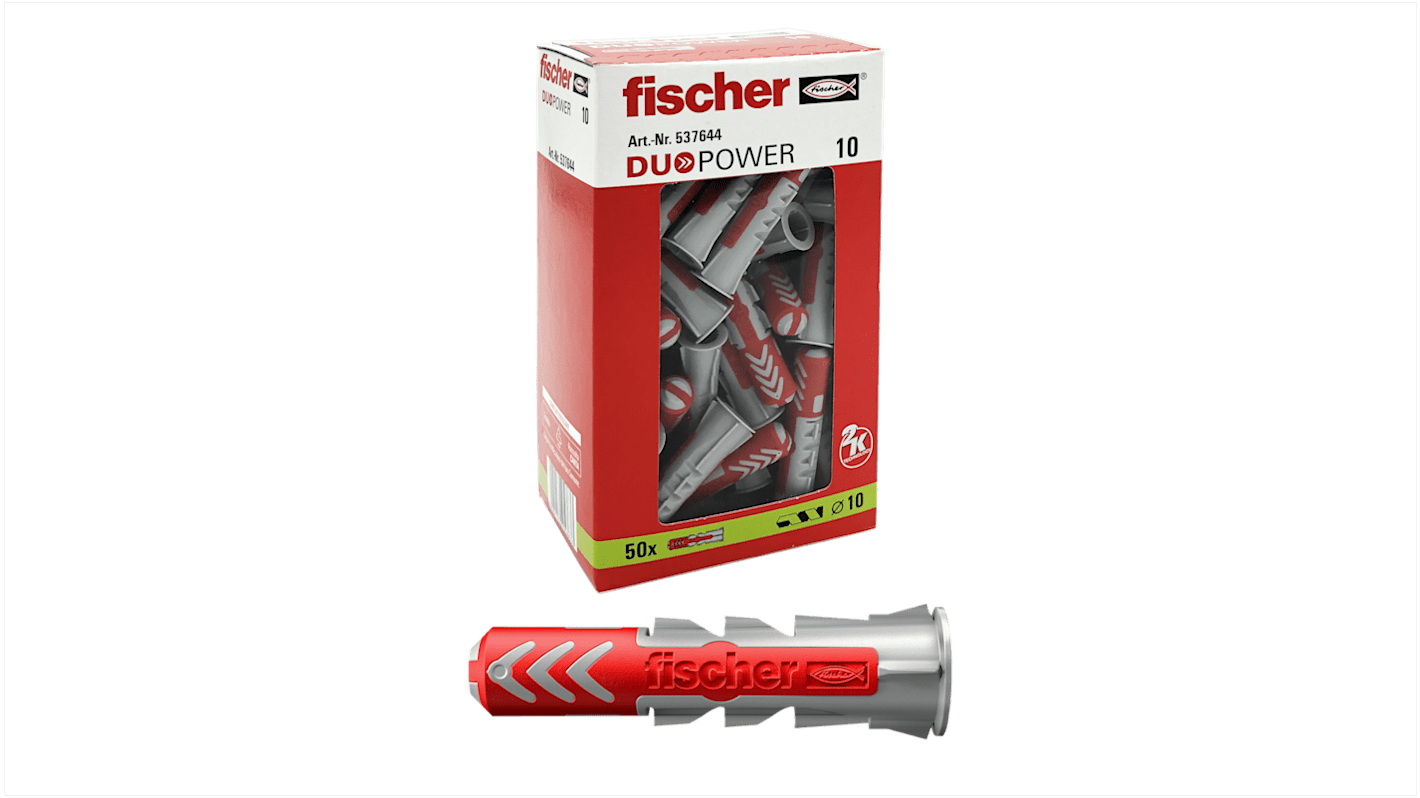 Tassello Fischer Fixings DUOPOWER 10, Ø fissaggio 10mm, L. 50mm