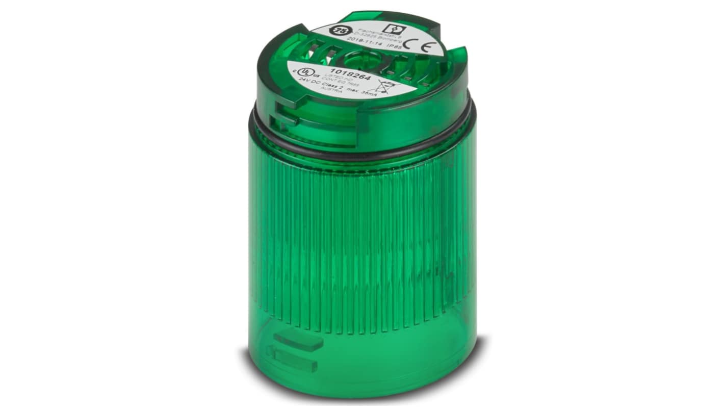 Phoenix Contact PSD Series Green Flashing Light Element, 24 V, LED Bulb, Vdc