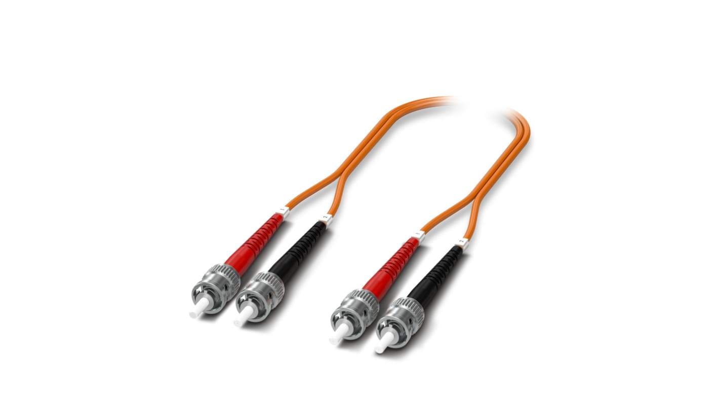 Phoenix Contact ST to ST OM2 Multi Mode Fibre Optic Cable, 1m