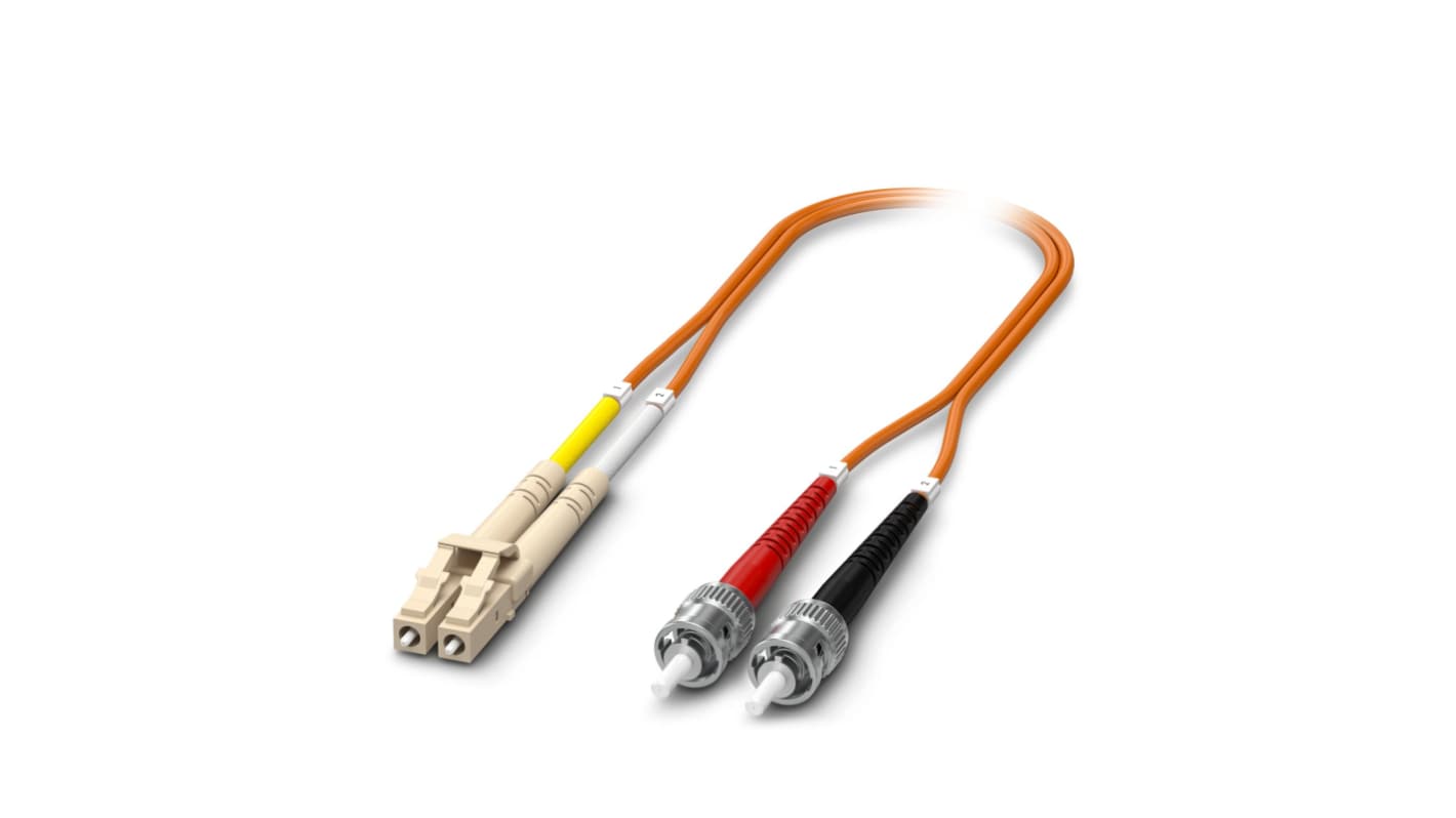Phoenix Contact ST to LC OM2 Multi Mode Fibre Optic Cable, 1m
