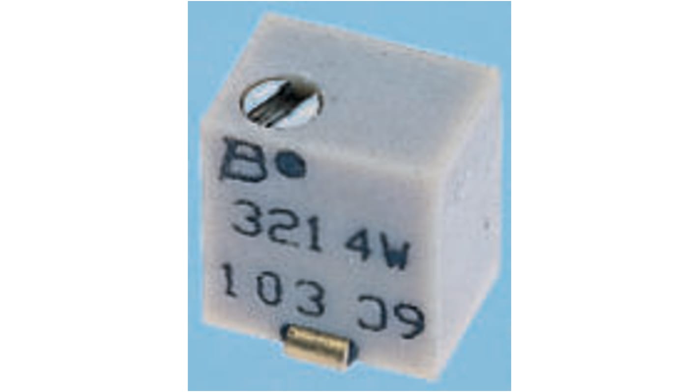 200kΩ, SMD Trimmer Potentiometer 0.25W Top Adjust Bourns, 3214