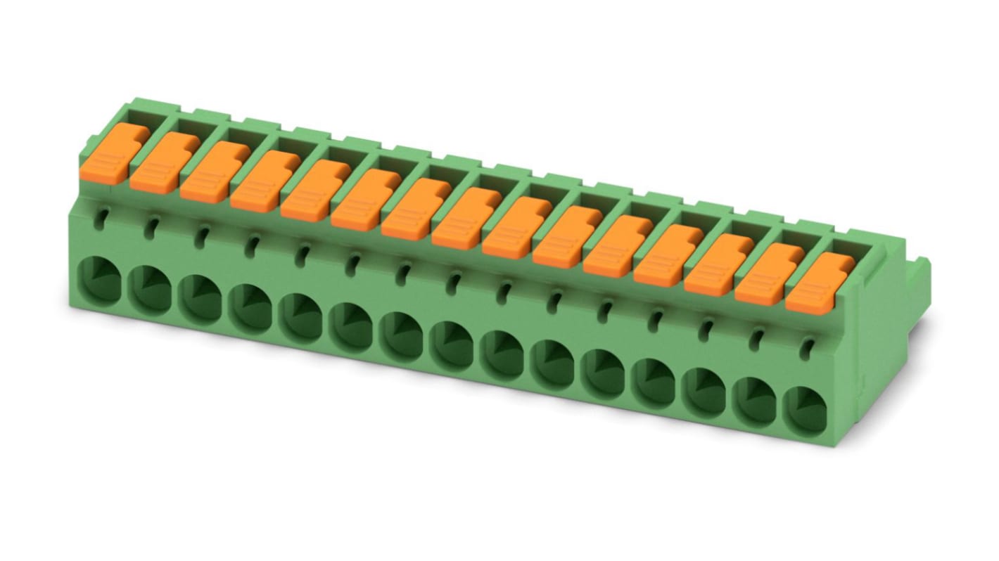 Phoenix Contact, 5.08mm Pitch, 12 Way, , Pluggable Terminal Block, Plug, Cable Mount, Push-In Termination, 1110599