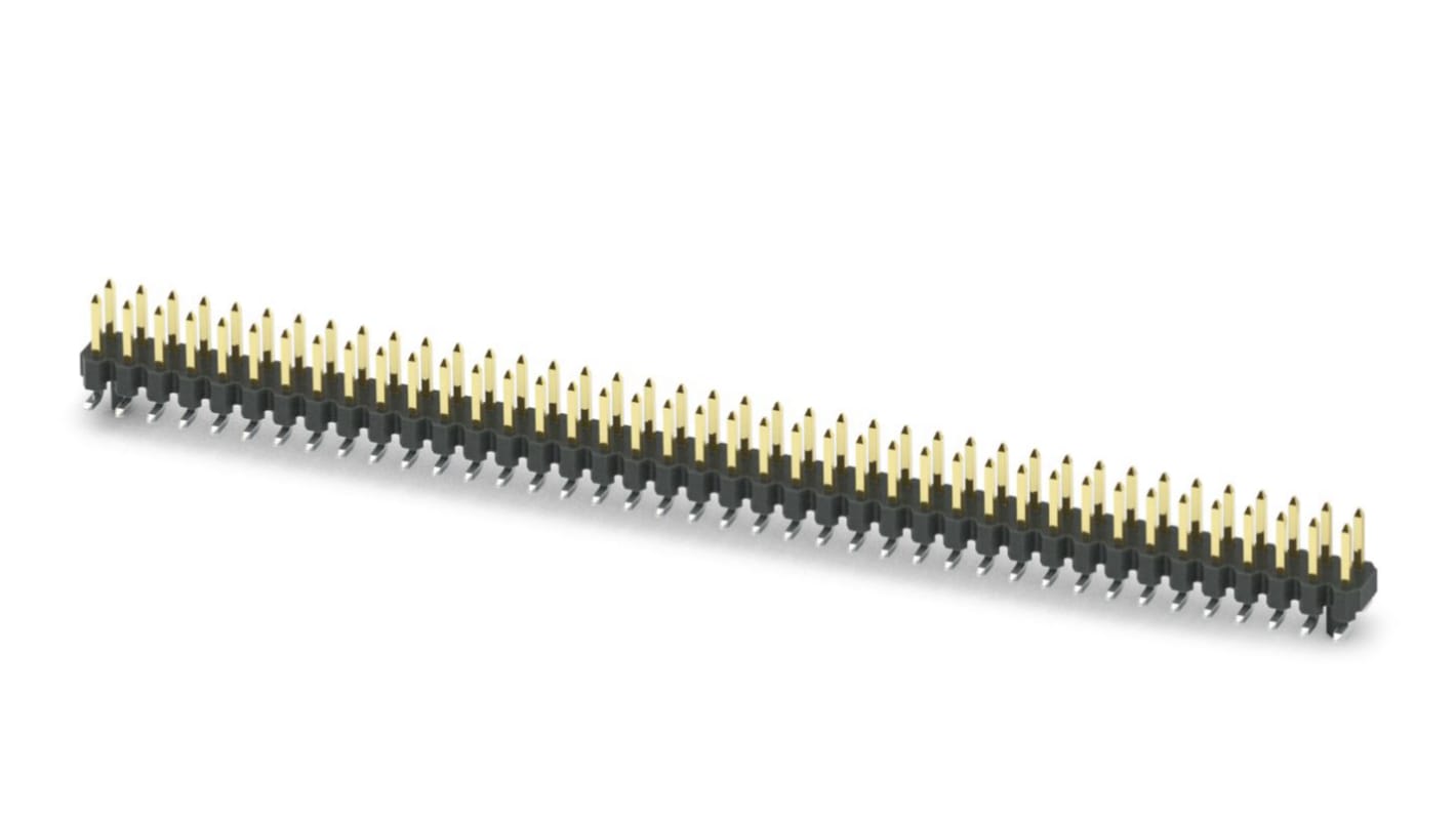 Phoenix Contact Pin Header, 80 Contact(s), 2.54mm Pitch, 2 Row(s)