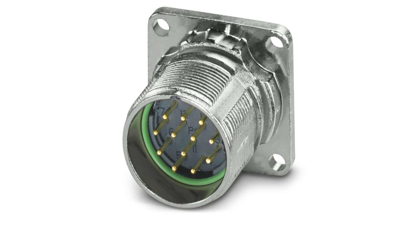 Phoenix Contact Circular Connector, 12 Contacts, Front Mount, M23 Connector, Plug, Male, IP67, M23 PRO Series