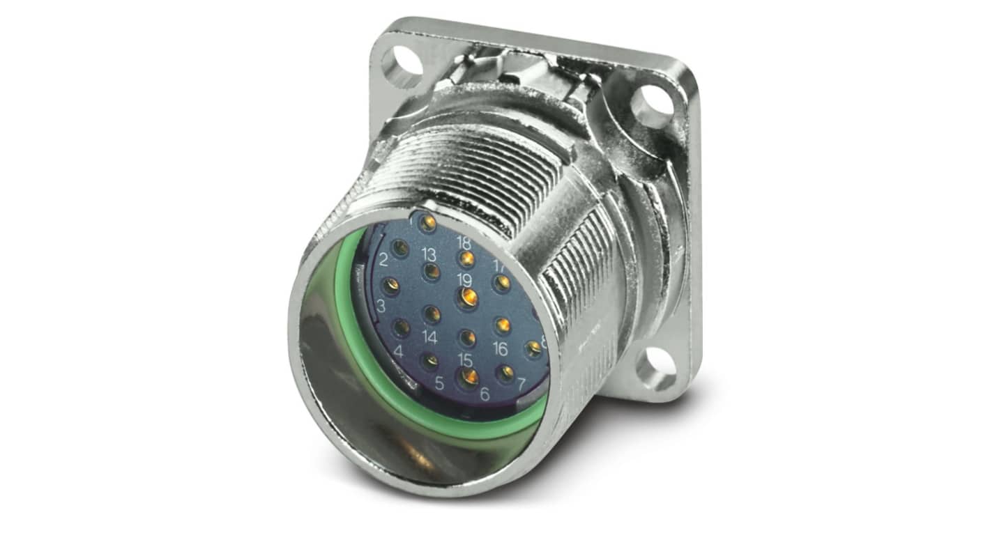 Phoenix Contact Circular Connector, 19 Contacts, Front Mount, M23 Connector, Socket, Female, IP67, M23 PRO Series