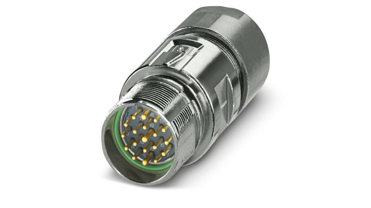 Phoenix Contact Circular Connector, 19 Contacts, Cable Mount, M23 Connector, Plug
