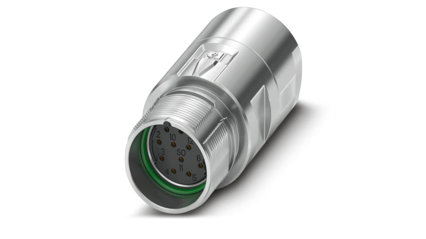 Phoenix Contact Circular Connector, 12 Contacts, Cable Mount, M23 Connector, Socket