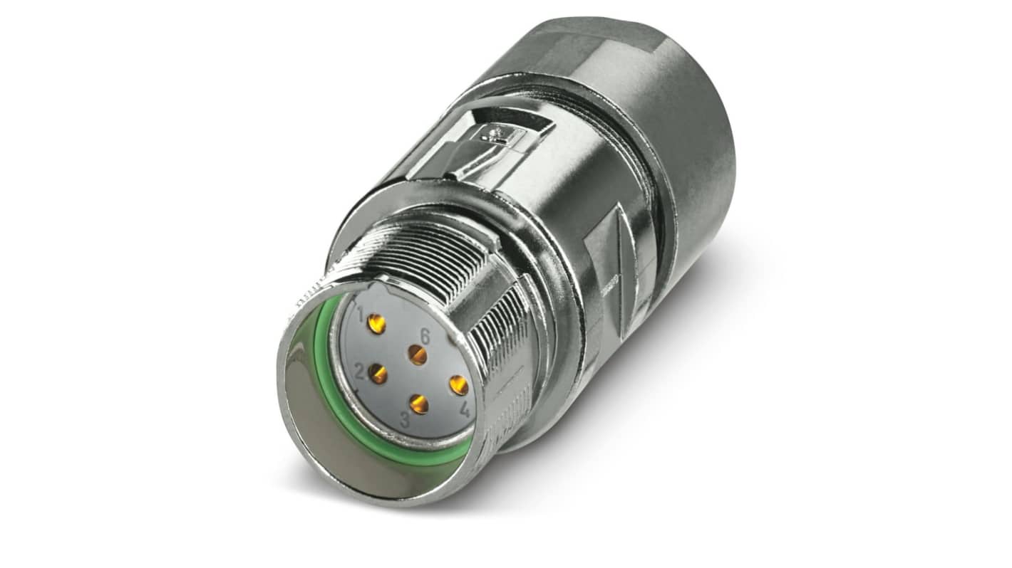 Phoenix Contact Circular Connector, 6 Contacts, Cable Mount, M23 Connector, Socket