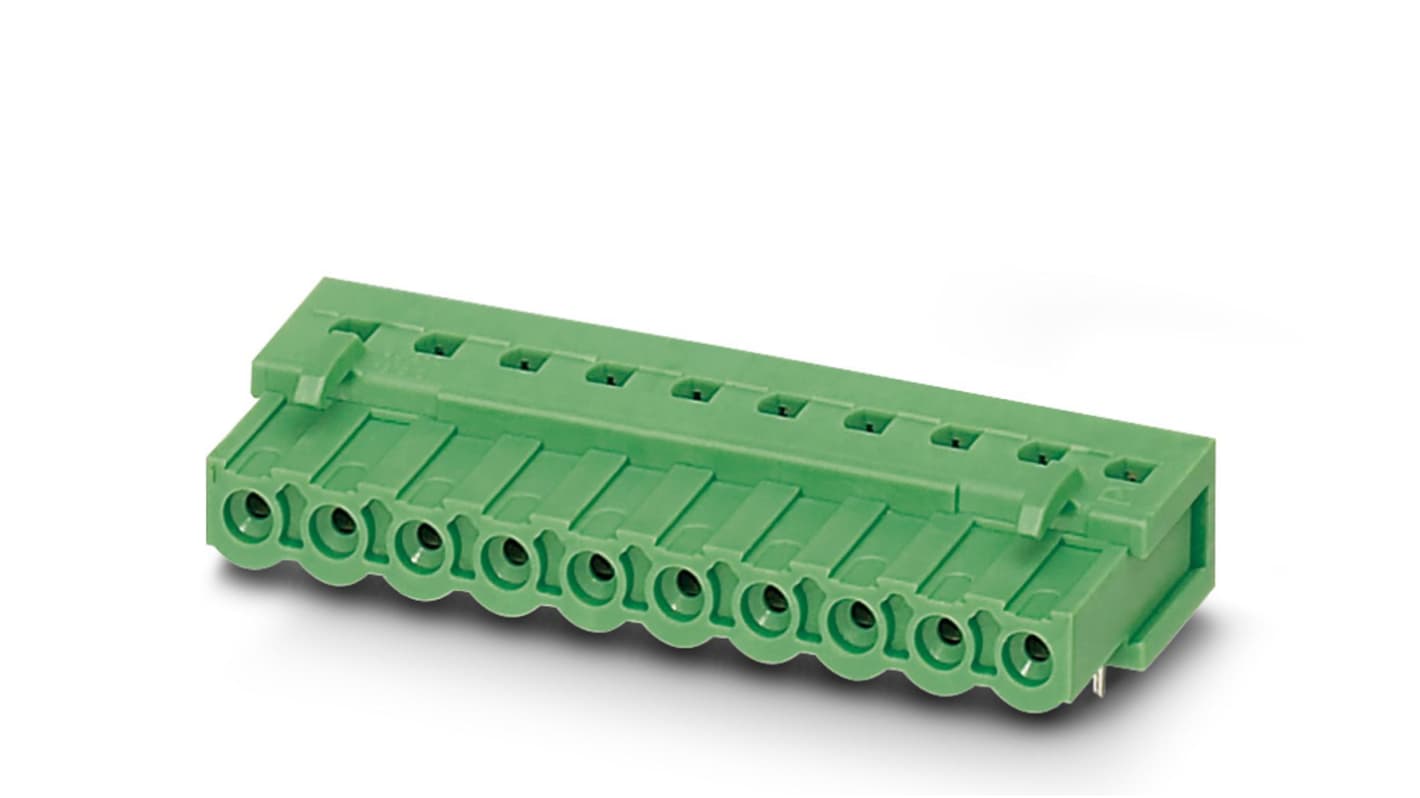 Phoenix Contact, 5.08mm Pitch, 4 Way, Right Angle, Pluggable Terminal Block, Inverted Header, Through Hole, 1786420