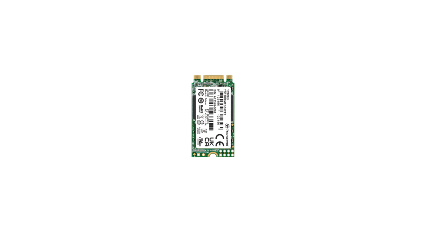 Transcend MTS552T2, M.2 Intern HDD-Festplatte SATA III, TLC, 128 GB, SSD