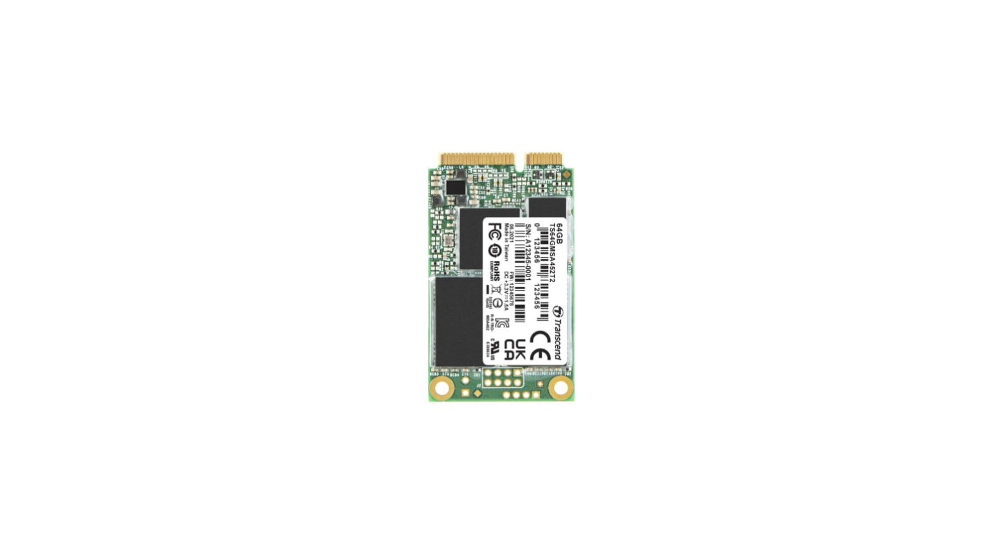 Transcend MSA452T2 mSATA 64 GB Internal SSD Hard Drive