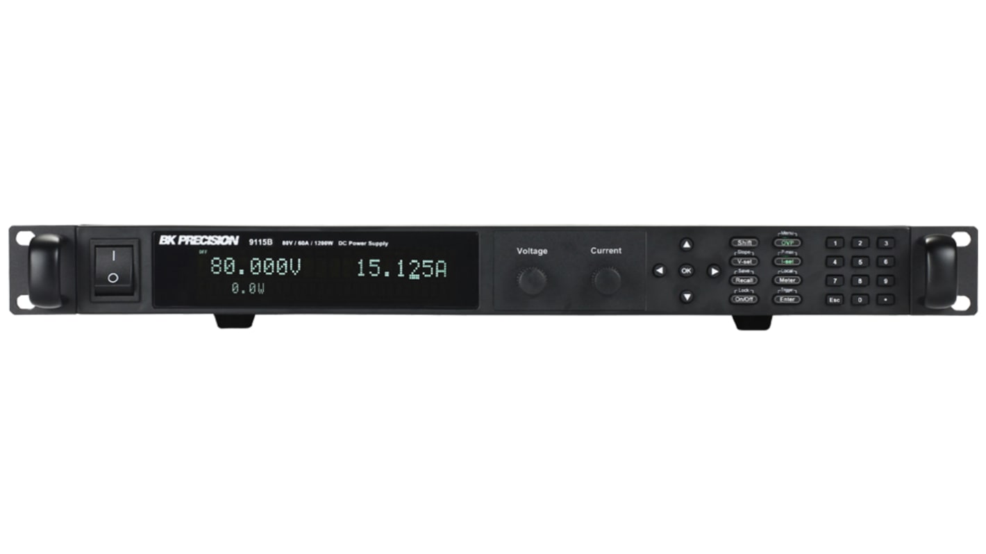 BK Precision 9115/B Series Bench Power Supply, 0 → 80V, 0 → 60A, 1-Output, 1.2kW