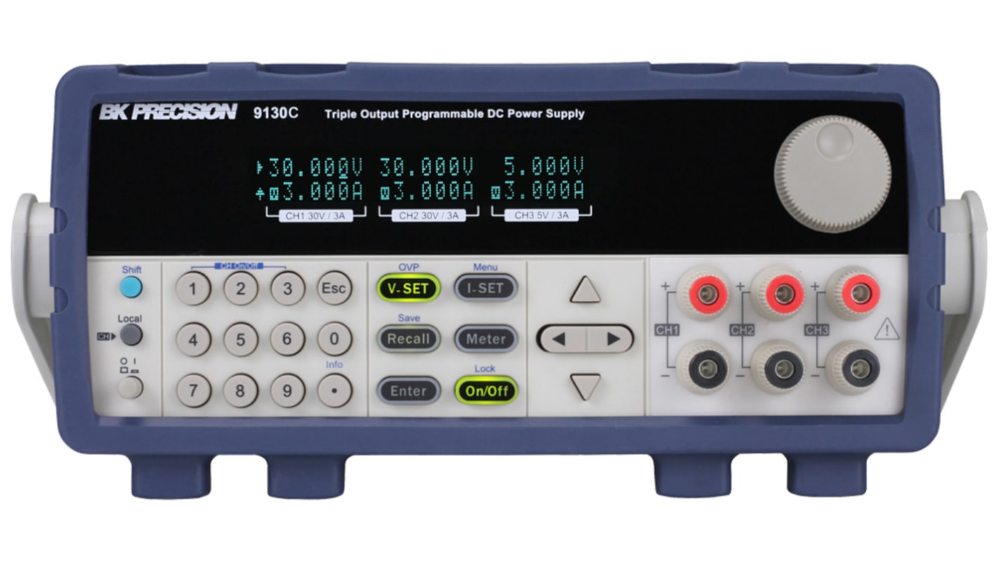 Alimentation de laboratoire, 0 → 5V, 0 → 3A, 3 sorties 195W