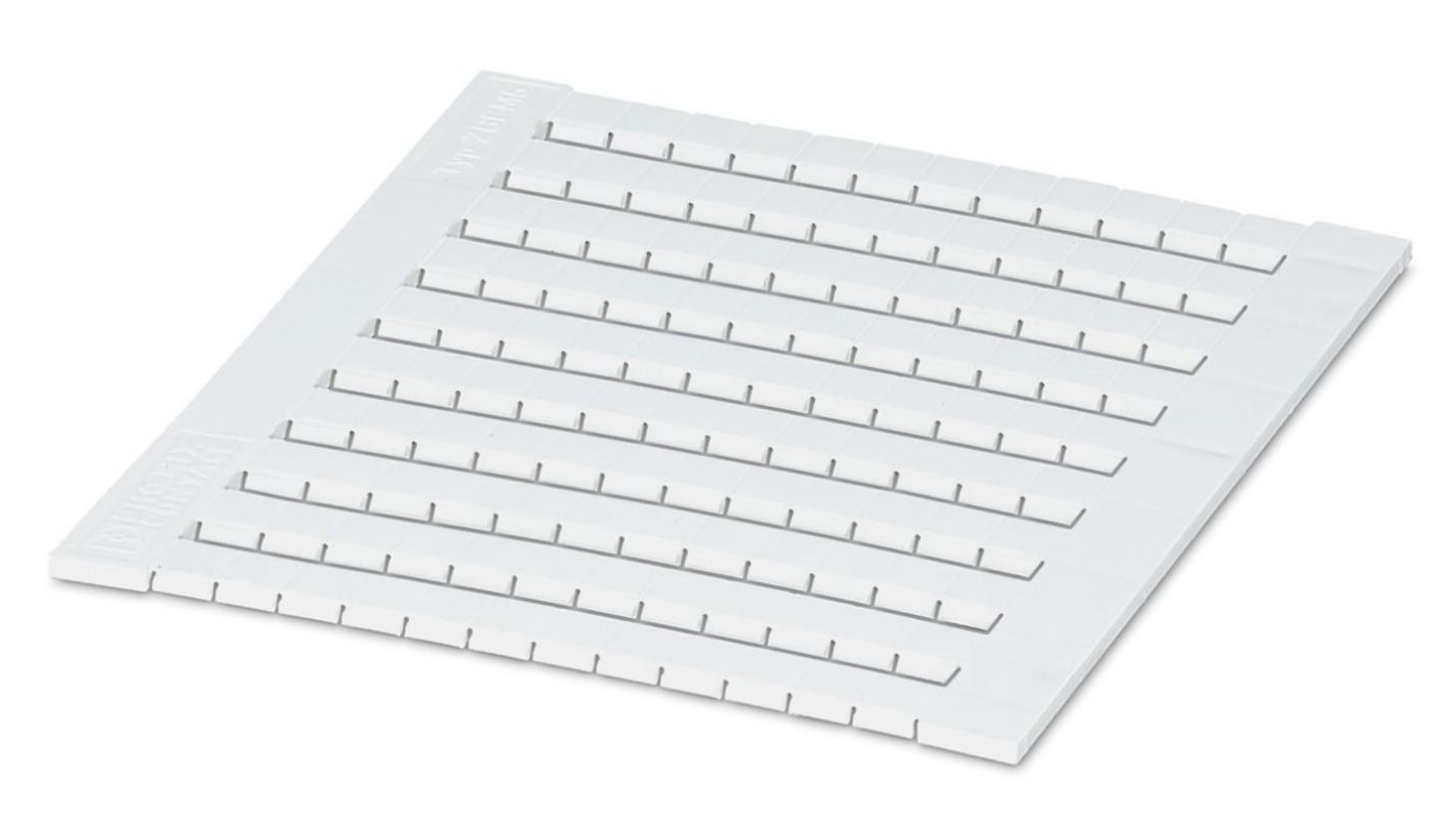 Phoenix Contact, ZBFM 5 CUS Marker Sheet for use with  for use with Terminal Blocks