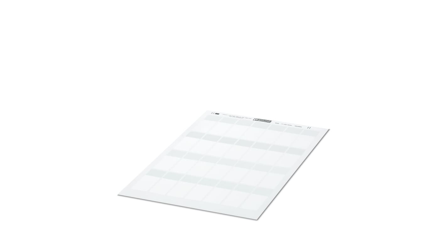 Phoenix Contact WML 14 Adhesive Cable Label, White, Pre-printed "Blank", 14mm Cable, 0830693