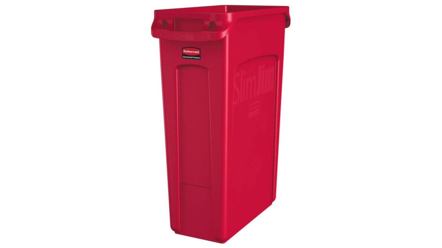 Contenedor Rubbermaid Commercial Products Rojo de 23gal de Polipropileno