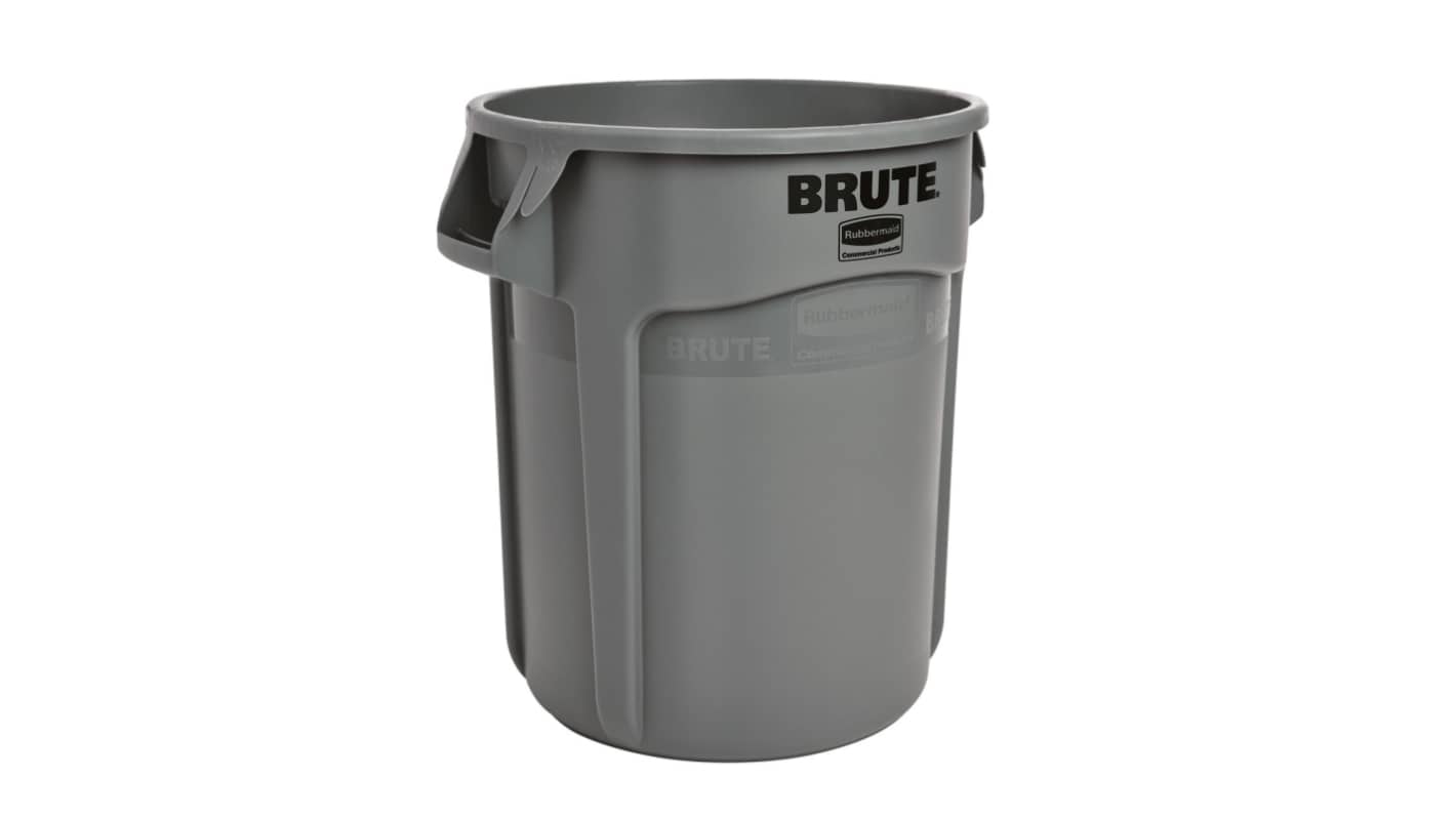 Rubbermaid Commercial Products Brute Vented 10gal Grey Polypropylene Waste Bin