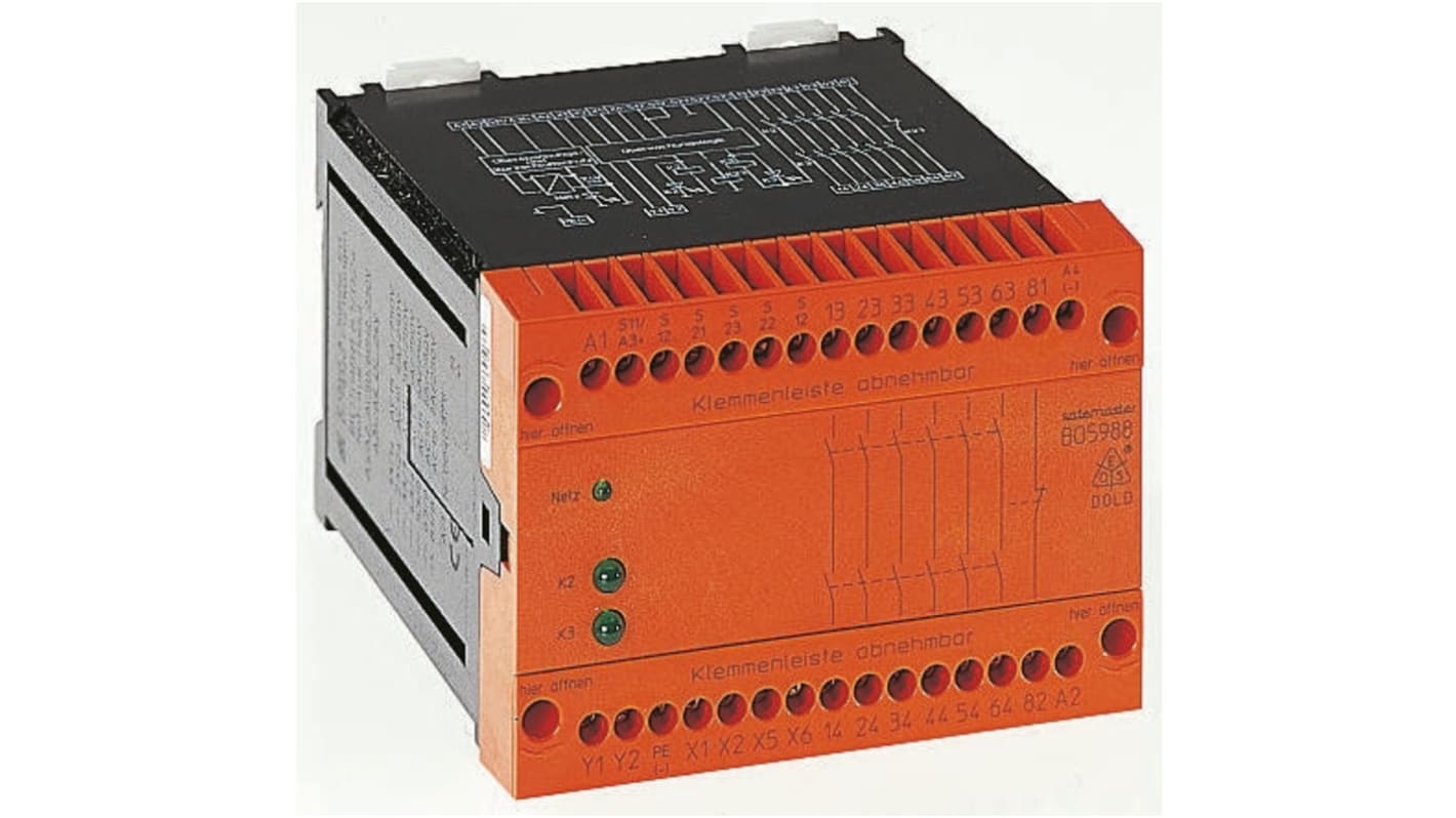 Dold Safemaster BO 5988.61 Safety Relay, 24 V dc, 230V ac, Dual-Channel, 6 Safety Contacts