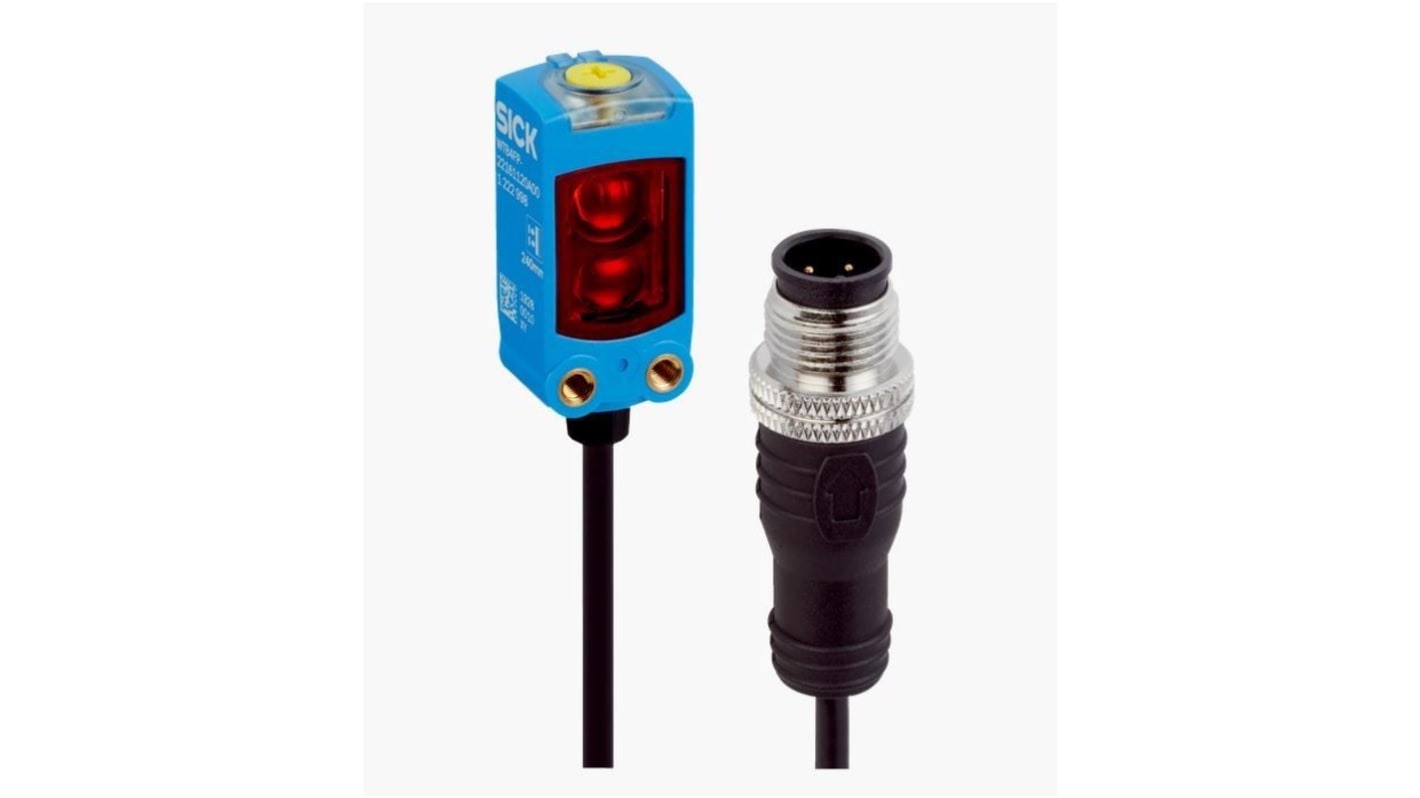 Rs-Online Sensore fotoelettrico Miniaturizzato SICK a soppressione di sfondo rilevamento 2.50 → mm uscita PNP/NPN