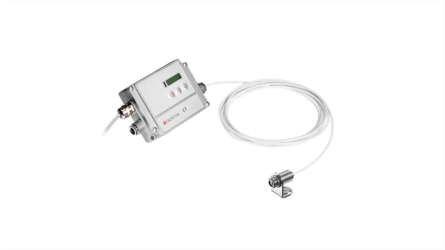 Sensore di temperatura IR Optris, temperatura +50°C → +1800°C, Termometro, Analogico, digitale, cavo da 3m