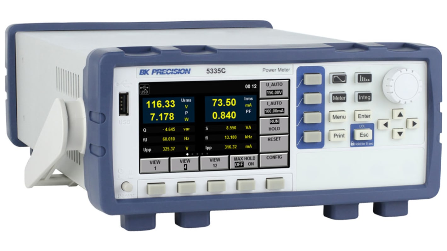 BK Precision Power Meter, 12kW max, 20A ac max, 20A dc max