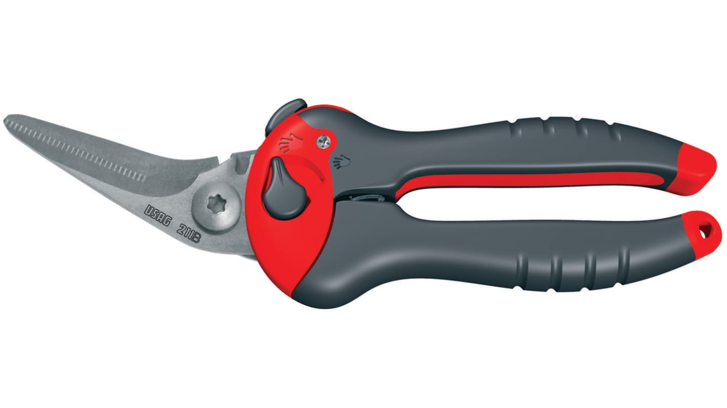 Forbici Usag 211 B per Elettricisti, Acciaio inossidabile, lunghezza lama 55 mm