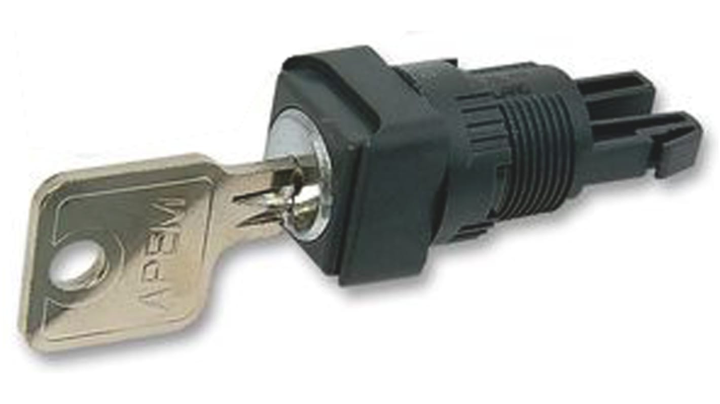 APEM 2-position Key Switch Head, Latching