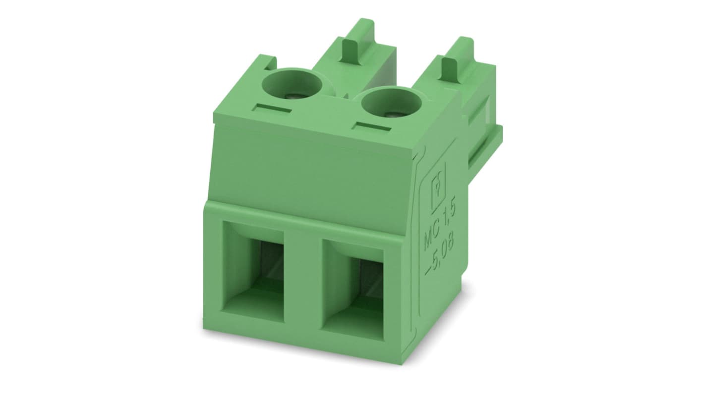 Phoenix Contact, 5.08mm Pitch, 5/ 2-ST-5, 08, MC 1, 2 Way, , Pluggable Terminal Block, Plug, Cable Mount, Screw