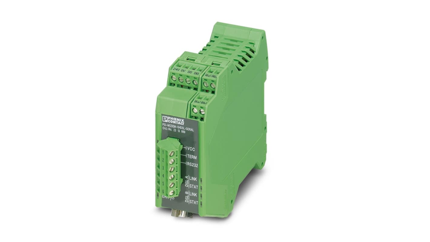 Módem Phoenix Contact PSI-MODEM-SHDSL/SERIAL, para usar con Interfaces serie RS-232/422/485 tipo Digital