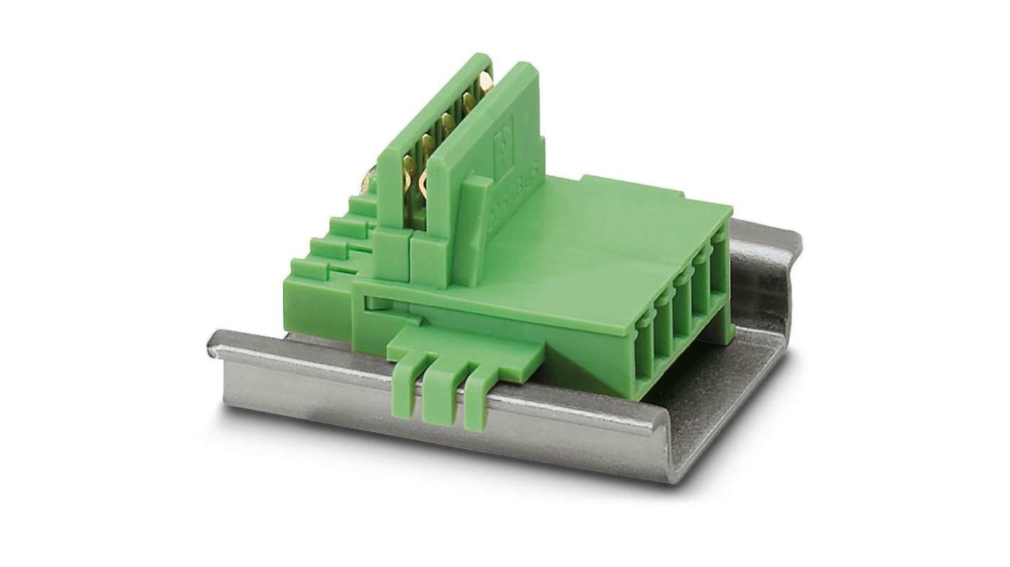 Phoenix Contact 5/ 5-ST-3, 5 TBUS 1, 81 GN, ME 22 Series DIN Rail Connector for Use with Connecting With Electronics