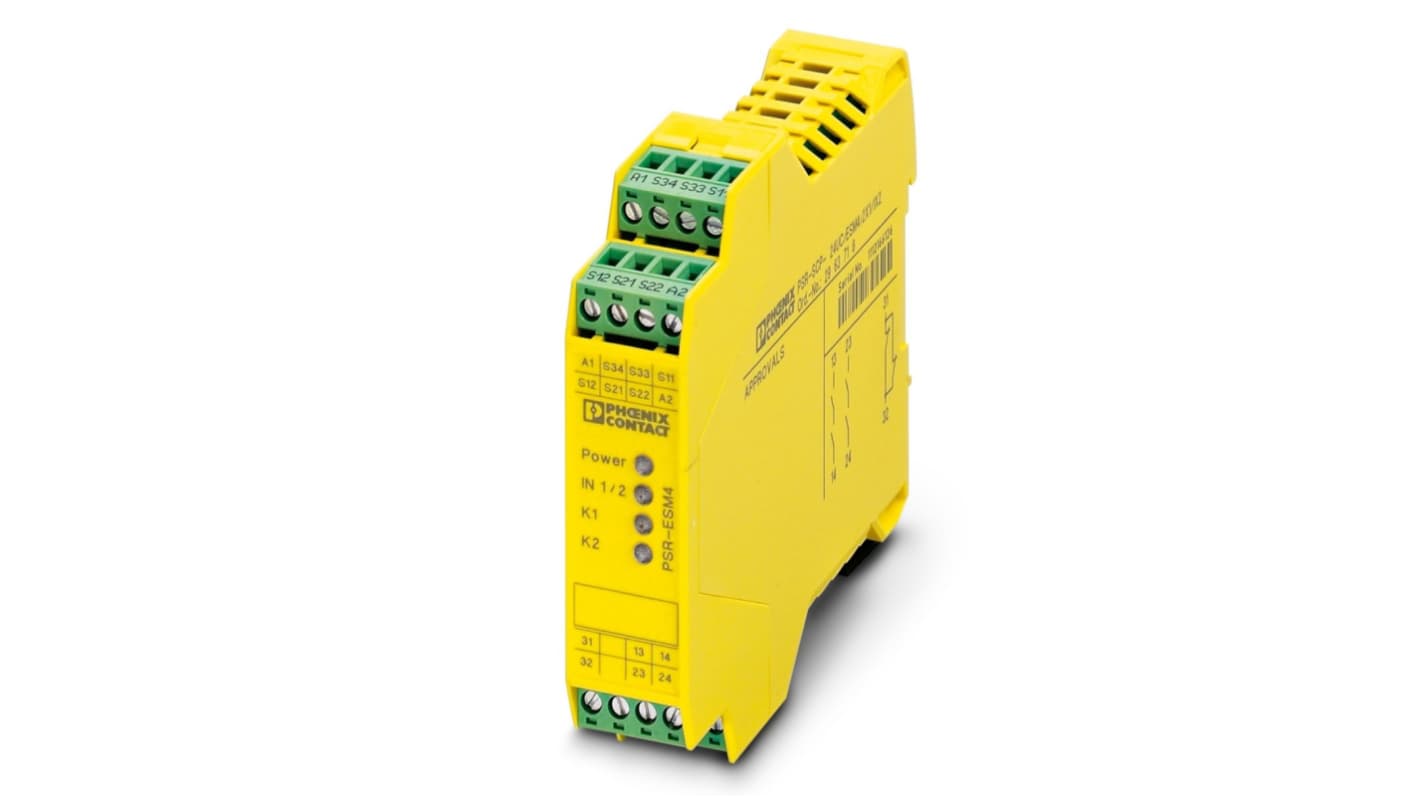 Relè di sicurezza Phoenix Contact PSR-SCP, 24V cc, 2 canali, 2 contatti di sicurezza