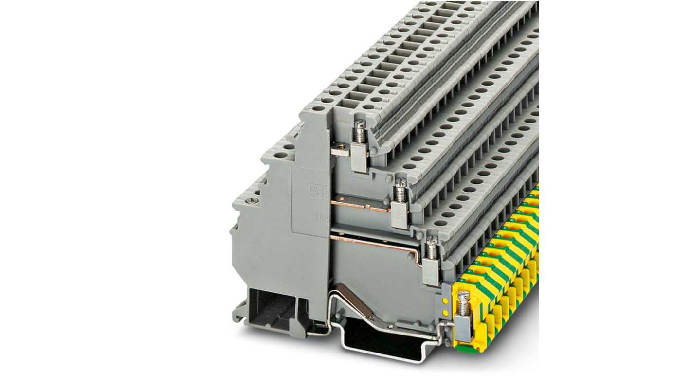 Phoenix Contact 3011041 5-PE, DLK 2 Series Grey, 2.5mm², 4-Level, Screw Termination