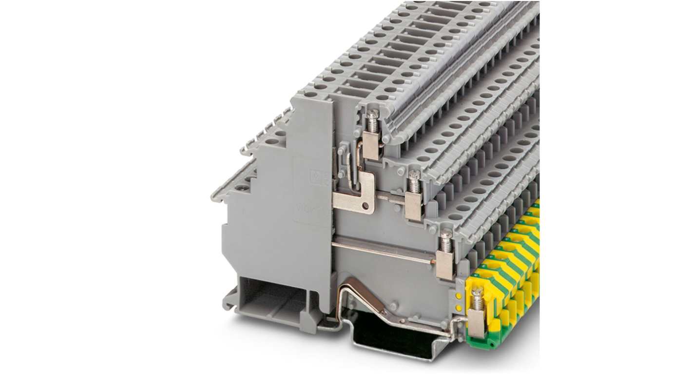 Phoenix Contact 3011067 5-D/TG/D/PE, VIOK 1 Series Grey, 2.5mm², 4-Level, Screw Termination