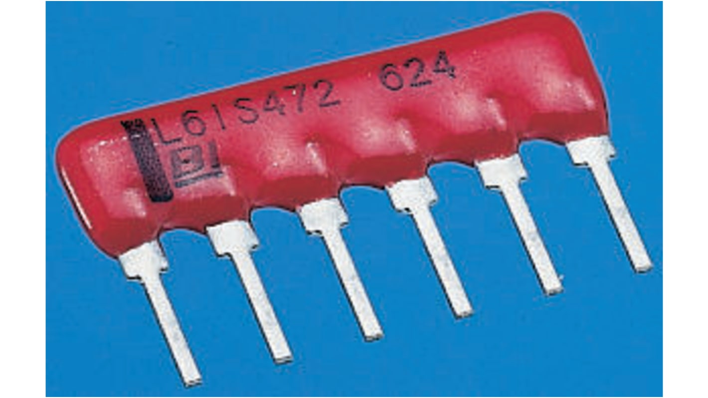 Bourns, 4600X 33kΩ ±2% Bussed Resistor Array, 9 Resistors, 1.25W total, SIP, Through Hole