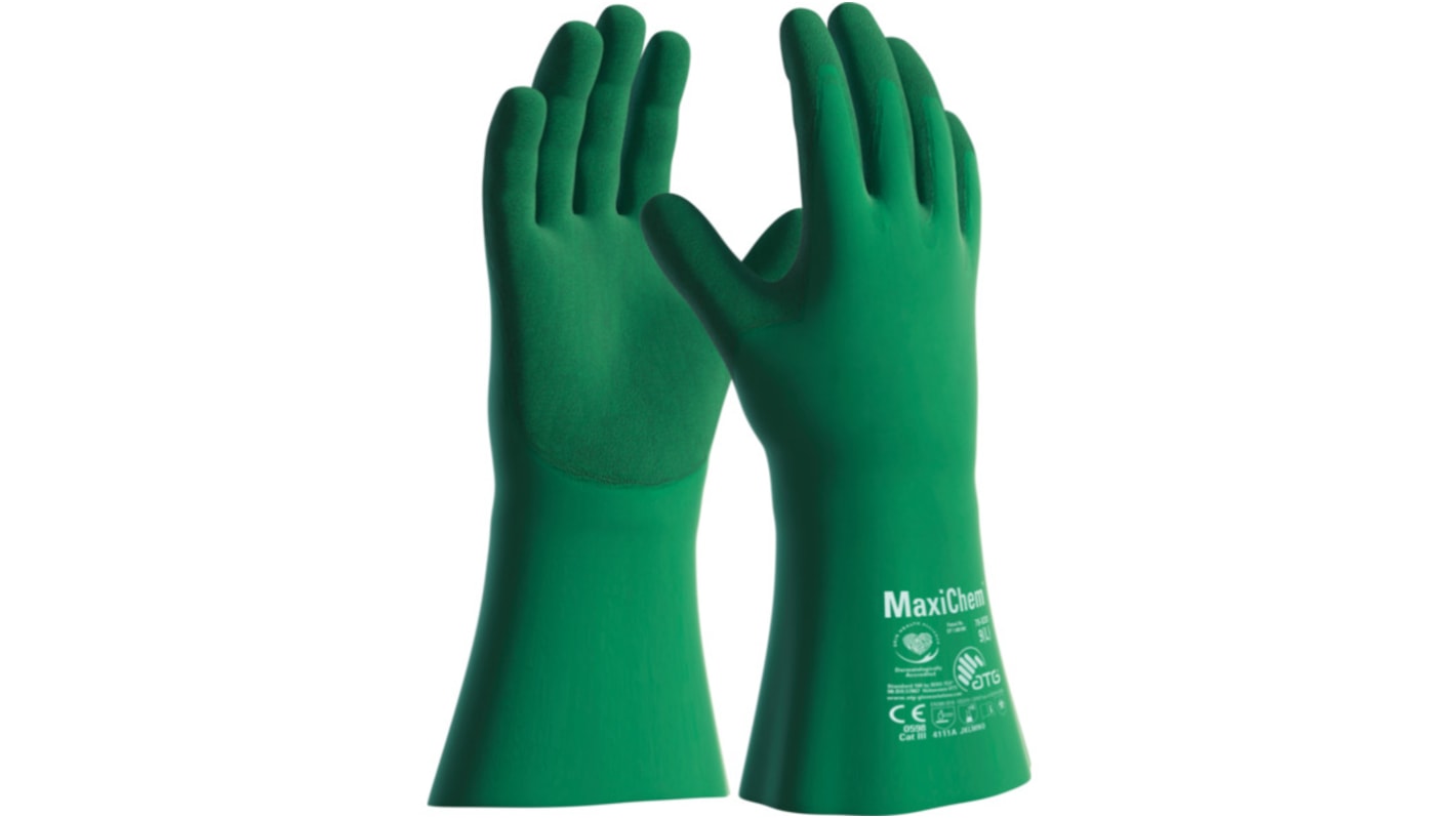 Gants de manutention ATG, Taille 9, Résistant aux coupures, Alimentaire, 12 Paires, Vert