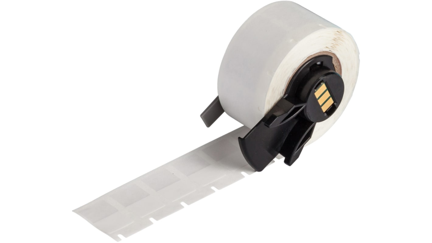 Brady B-417 on White, Transparent Label, 12.70 mm Width