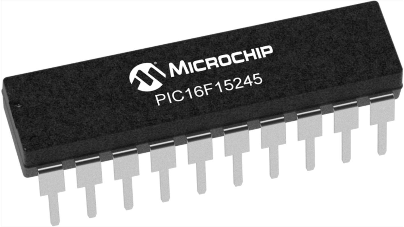 Microchip PIC16F15245-I/P, 8bit PIC Microcontroller, PIC16, 32MHz, 14 kB Flash, 20-Pin PDIP