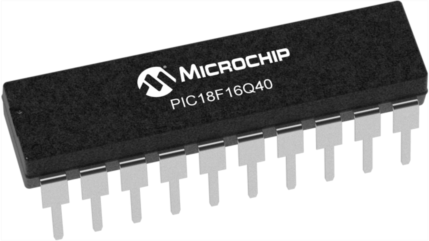 Microcontrolador MCU Microchip PIC18F16Q40-I/P, núcleo PIC de 8bit, 64MHZ, PDIP de 20 pines