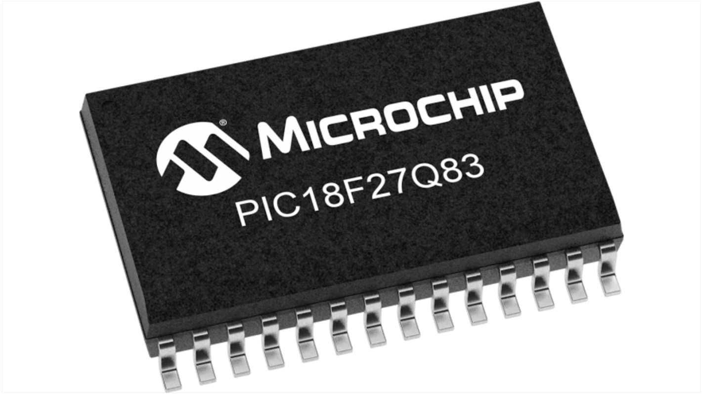 Microchip PIC18F27Q83-I/SO, 8bit PIC Microcontroller MCU, PIC, 64MHz, 128 kB Flash, 28-Pin SOIC