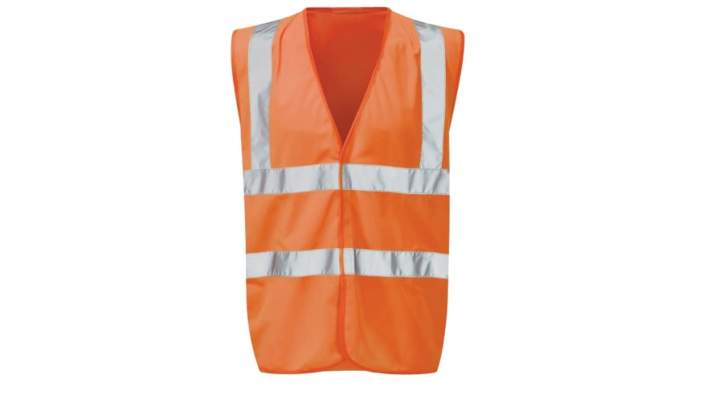 Orbit International Orange Unisex L Warnweste, Klettverschluss, Wasserdicht