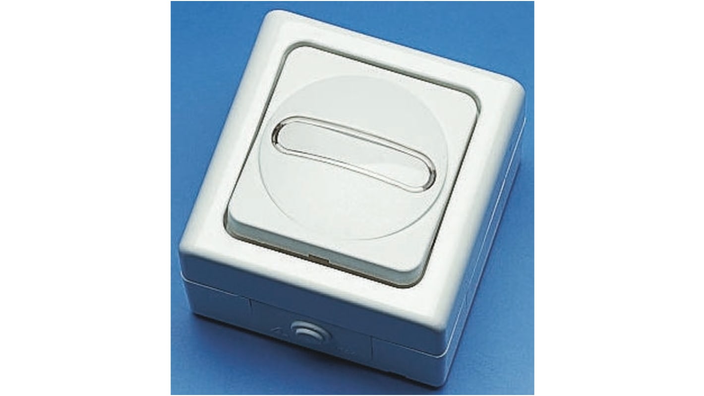Interruttore a parete Kopp, 10A, 250V, Colore bianco, IP44