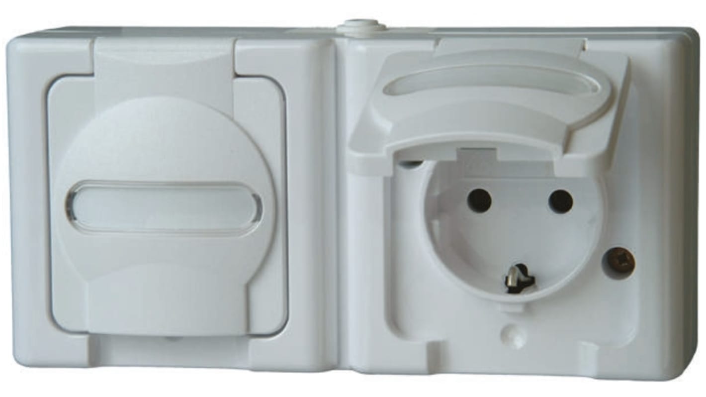 Kopp White Socket, Rated At 16A, 250 V