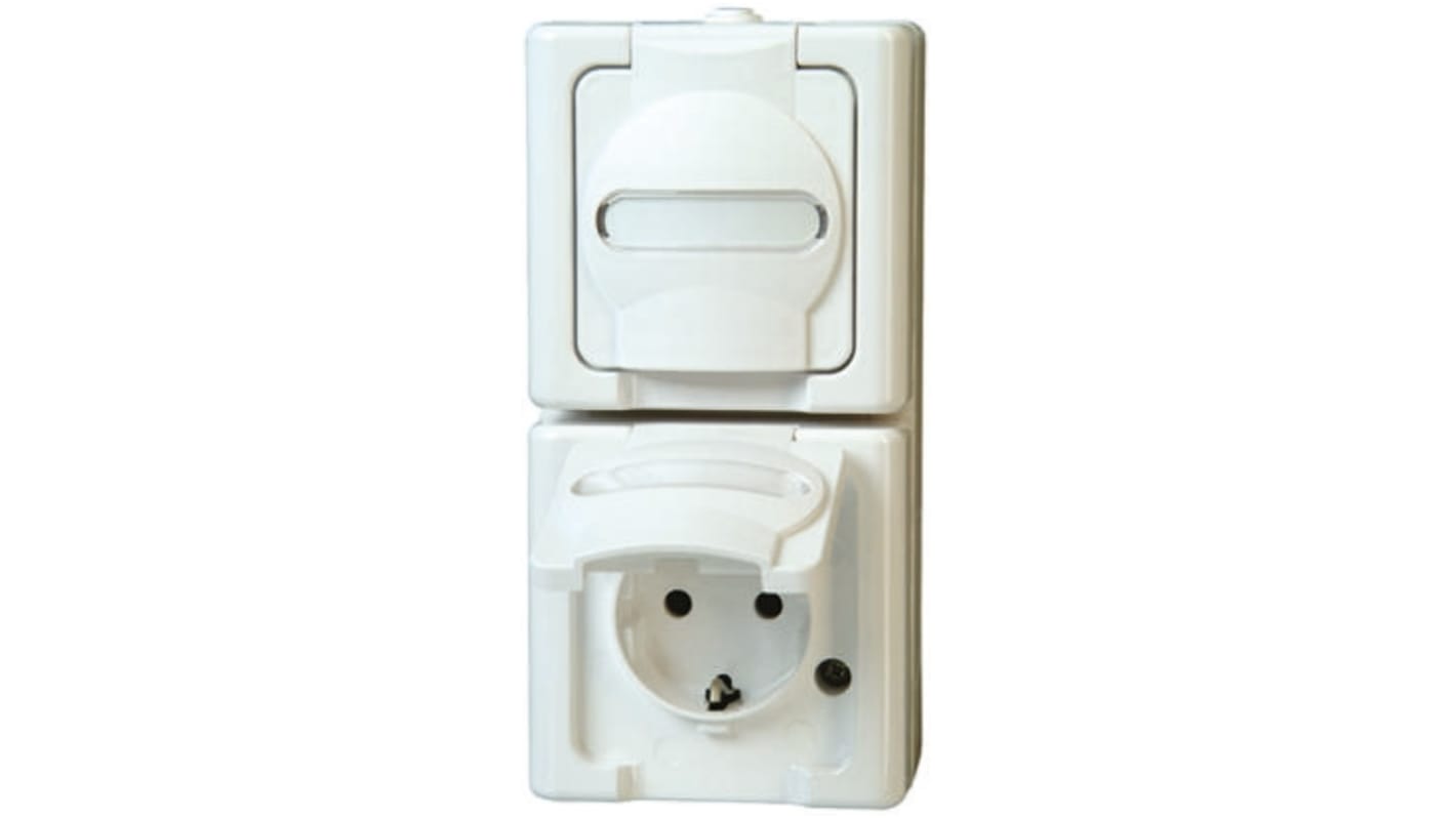 Kopp White Socket, Rated At 16A, 250 V