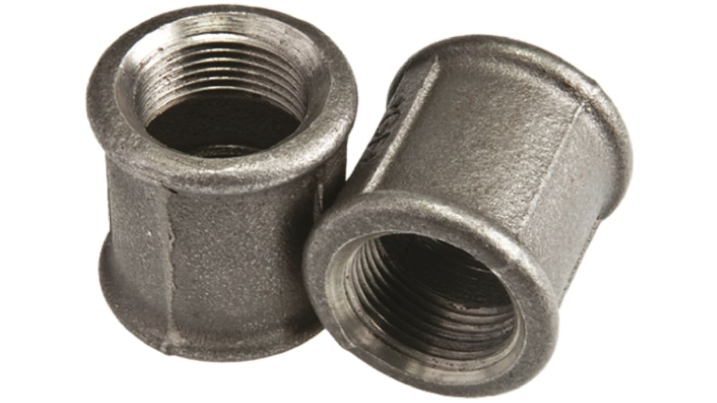 Georg Fischer Galvanised Malleable Iron Fitting Socket, Female BSPP 2in to Female BSPP 2in