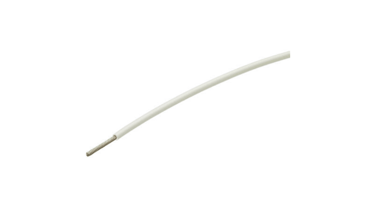 TE Connectivity White 0.34 mm² Hook Up Wire, 22 AWG, 19/0.15 mm, 300m, Polyalkene Insulation, 44M9976-22-9