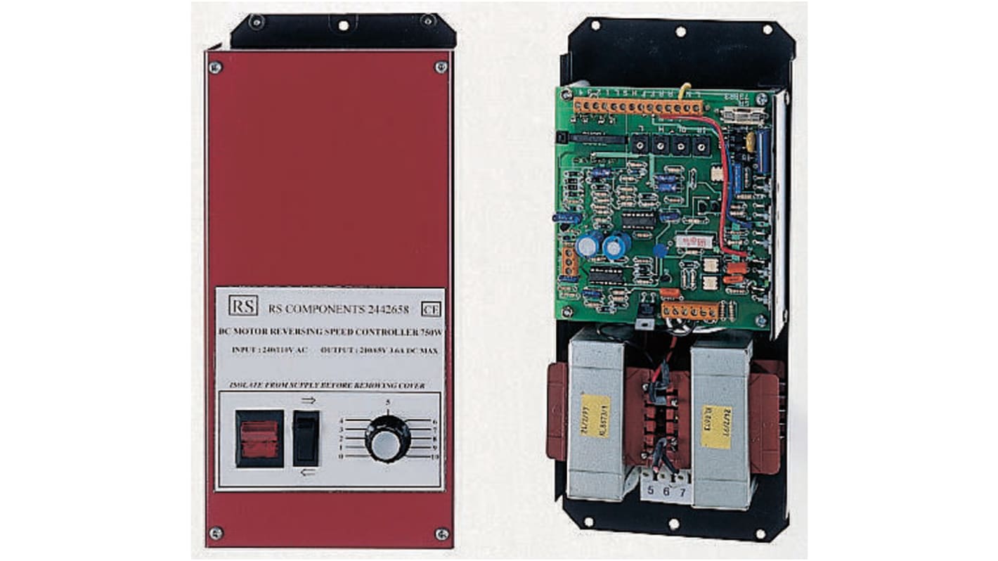 Controlador de motor DC RS PRO, 110 → 120 V ac, 220 → 240 V ac, 4 A, controlado por potenciómetro